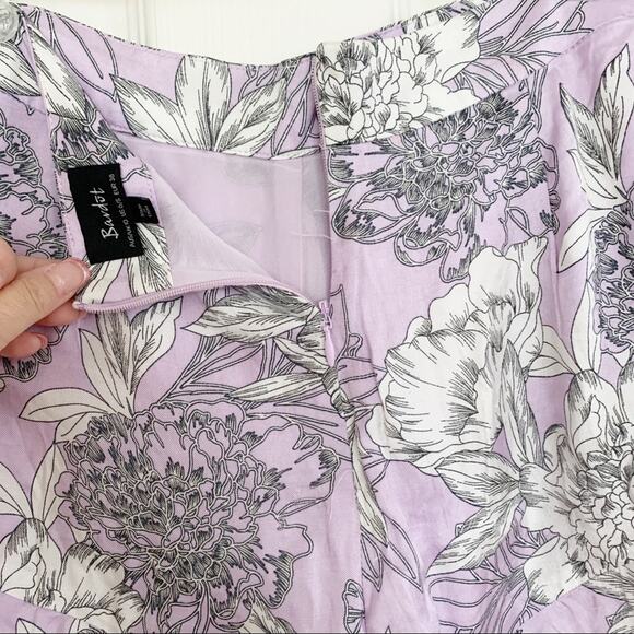 Bardot Frankie Frill Lavender Toile Print Shorts Size 6 - Picture 8 of 9